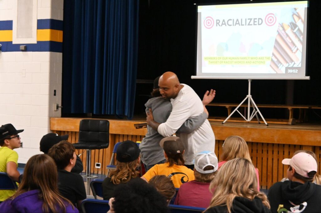 Mariposa Elementary School students learn about the evolution of the word “racism” through a presentation aimed at promoting inclusivity