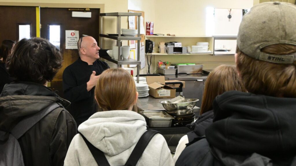 Huntsville High School Grade 10 hospitality students learn from Celebrity Chef Michael Smith